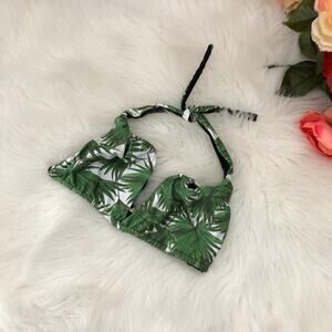 WILDFOX Palm Leaf Halter String Bikini Top NWOT